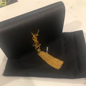 YSL Saint Laurent Chain Clutch with Tassel S